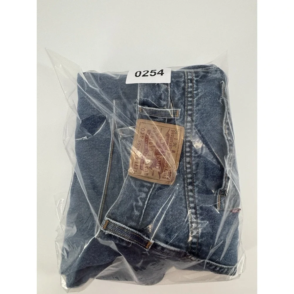 Vtg 1999 Levis 505 Regular Fit Jeans 36x36 Dark Wash Rinse Denim Mexico Y2K 90s